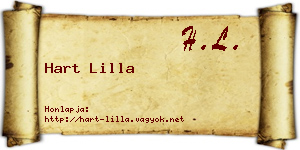 Hart Lilla névjegykártya